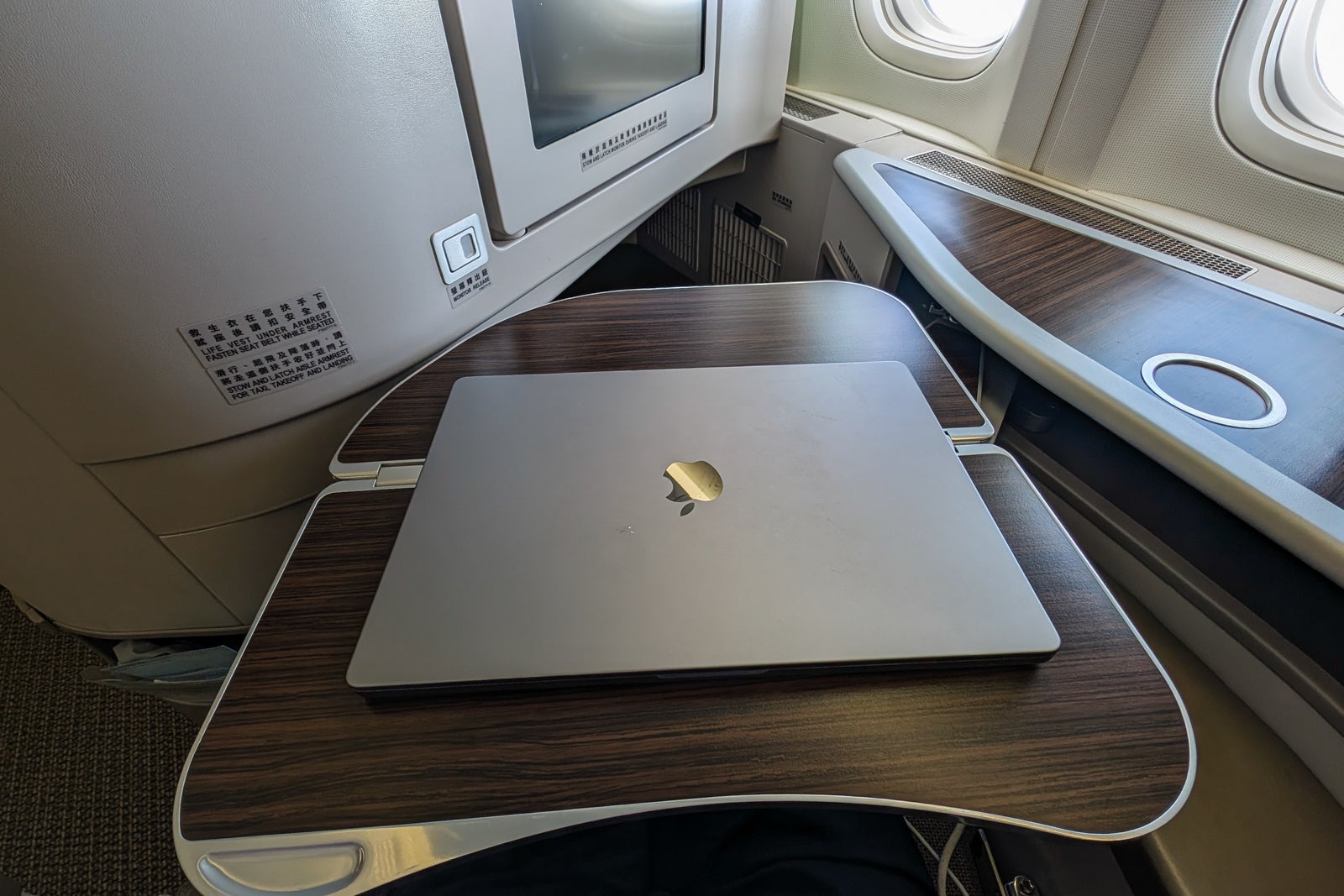 EVA Air 777 business class cabin
