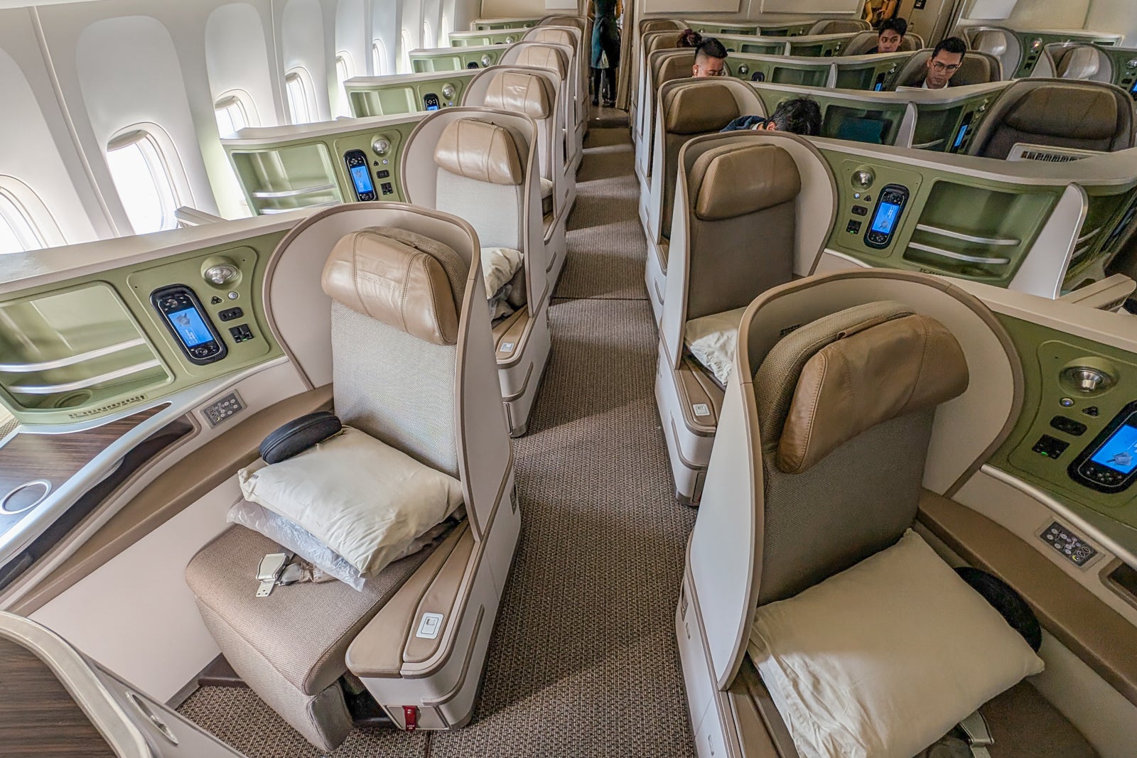 EVA Air 777 business class cabin
