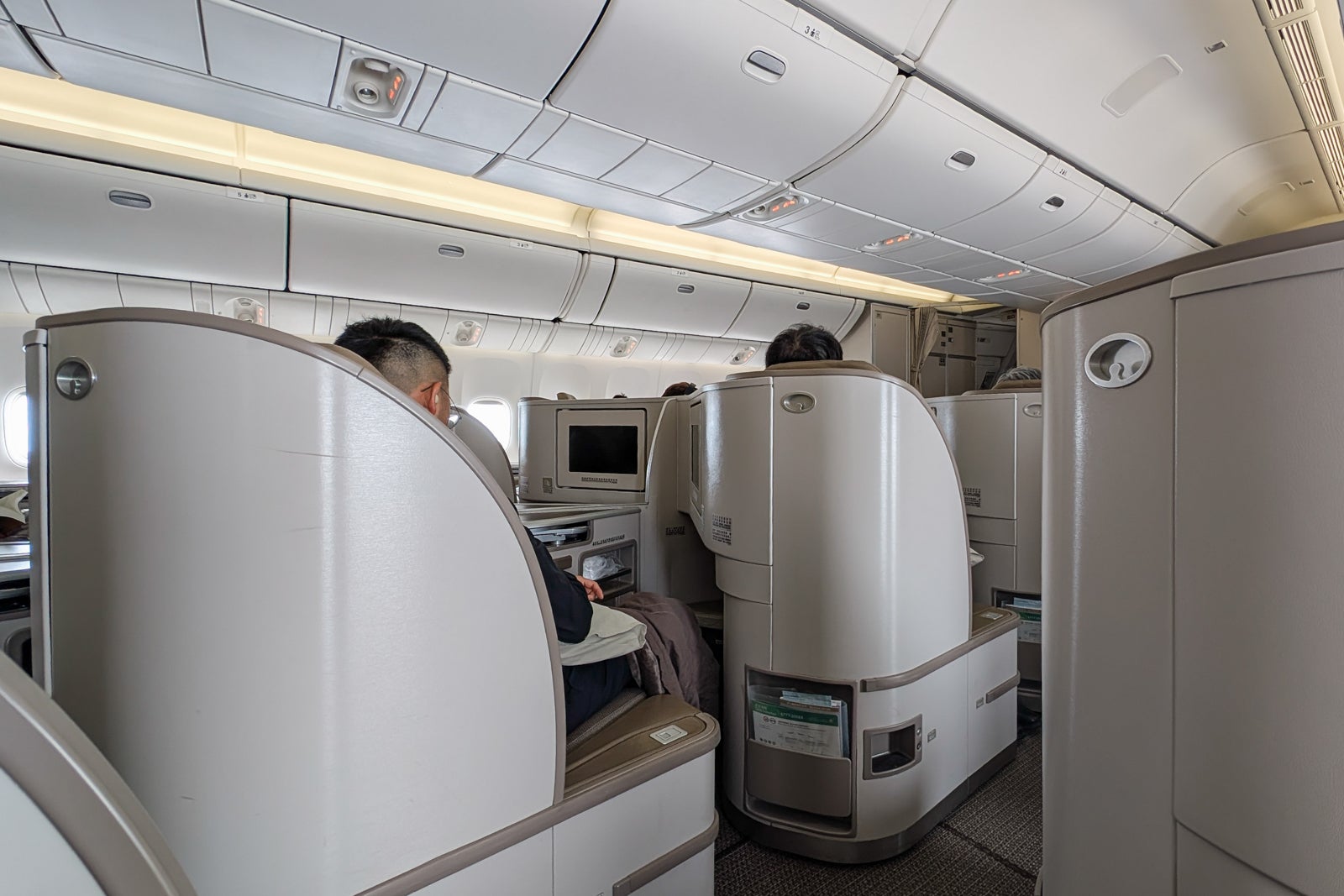 EVA Air 777 business class cabin