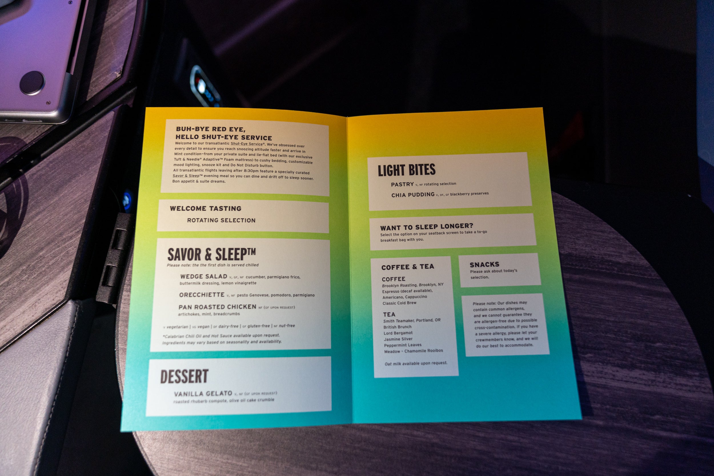 jetblue menu