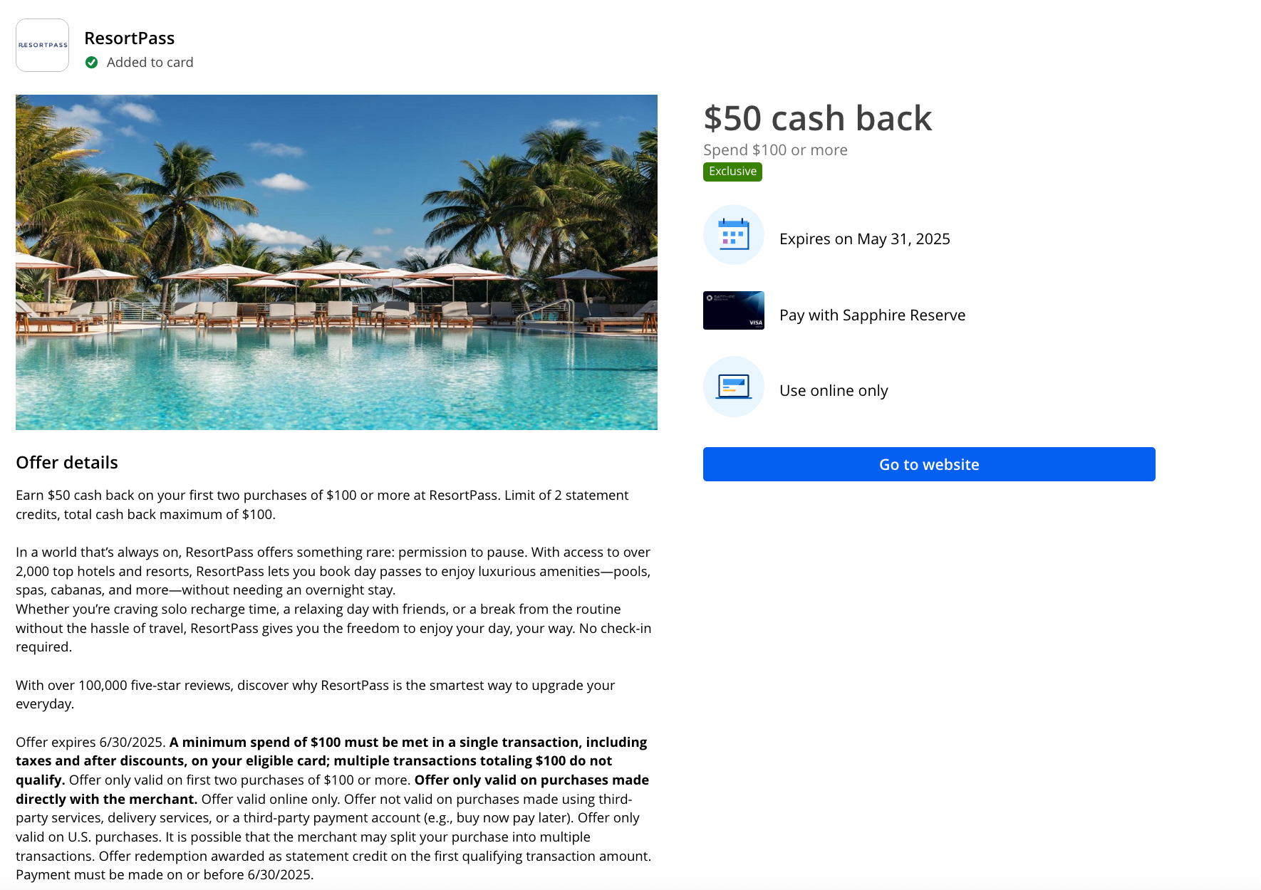 CSR offer ResortPass