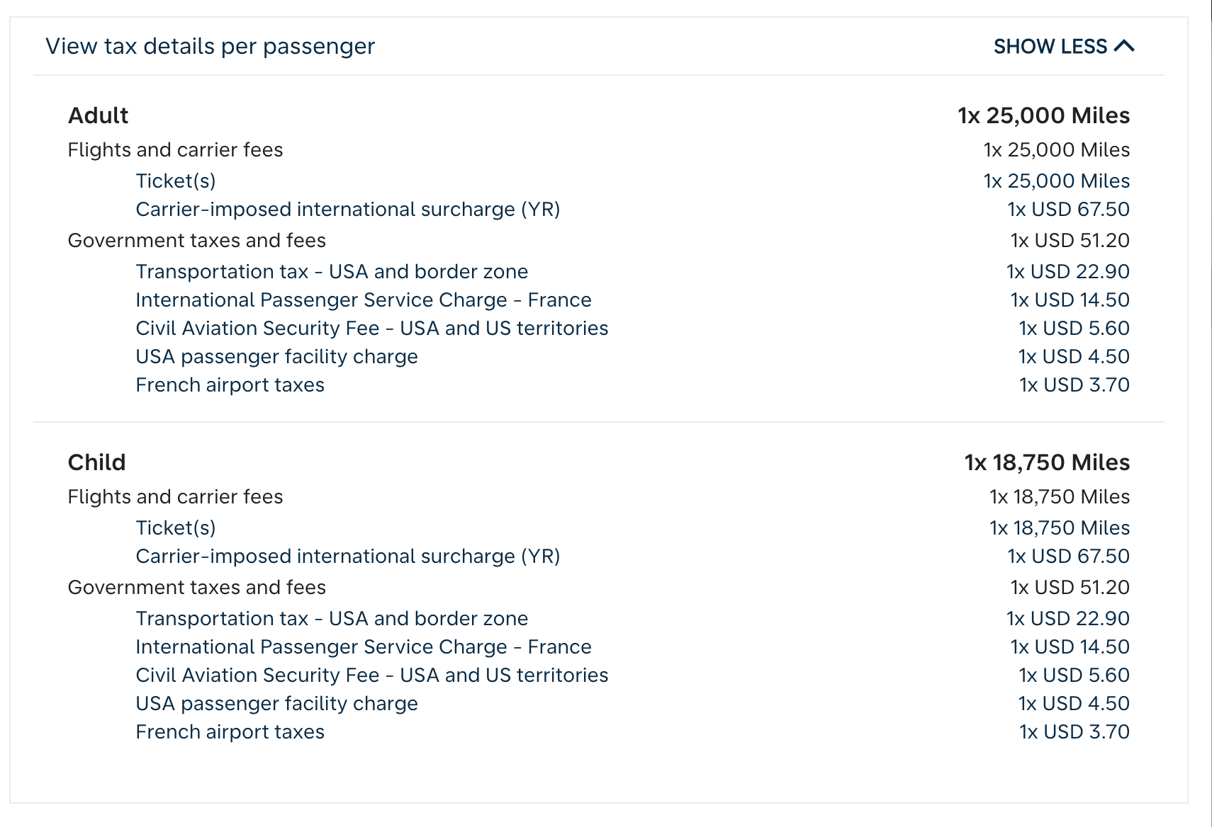 KLM booking