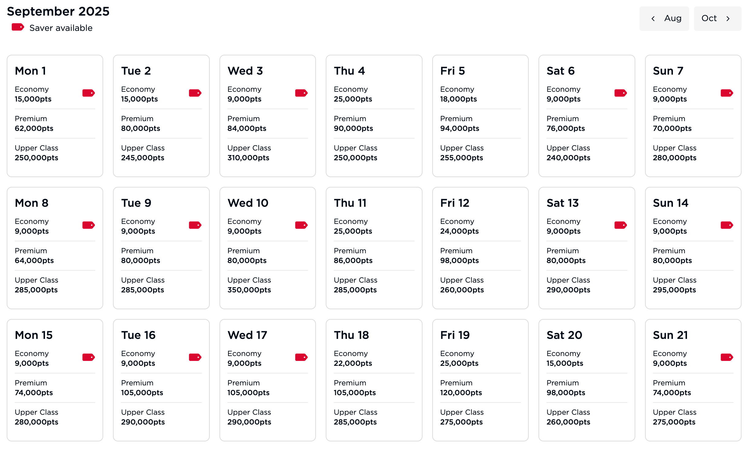 Virgin Atlantic award prices from Los Angeles to London