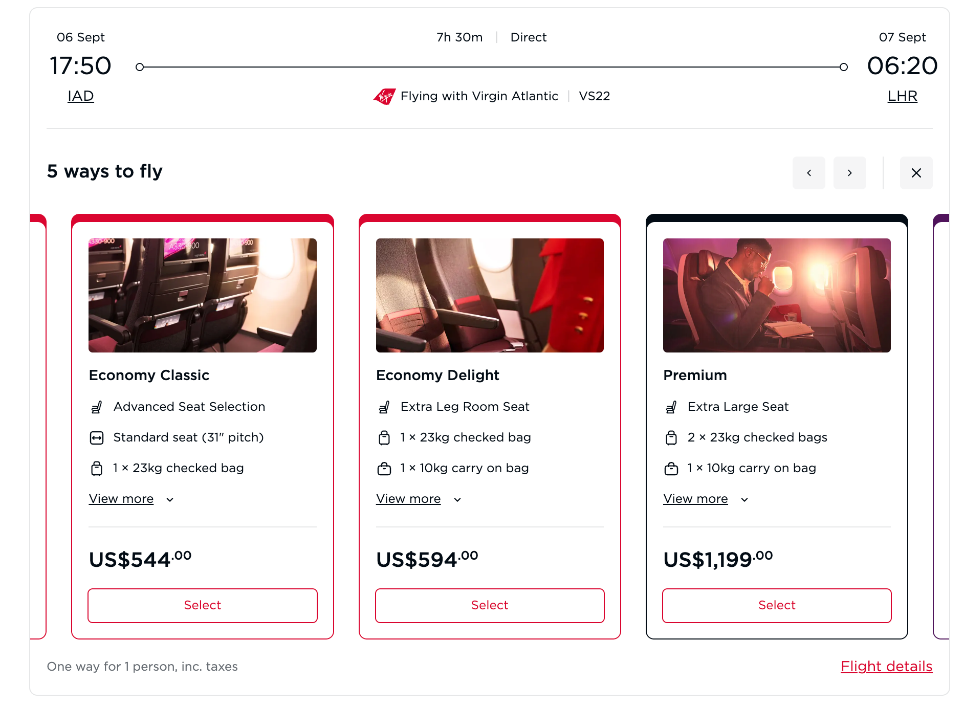 Virgin flying club screenshot