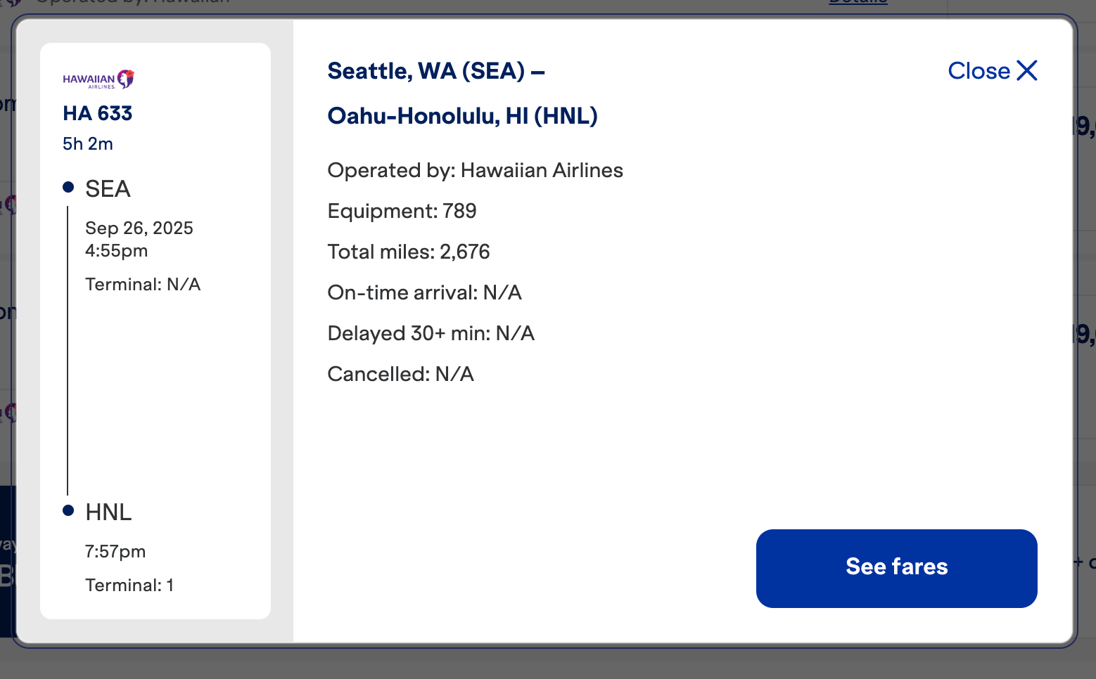 JetBlue screenshot