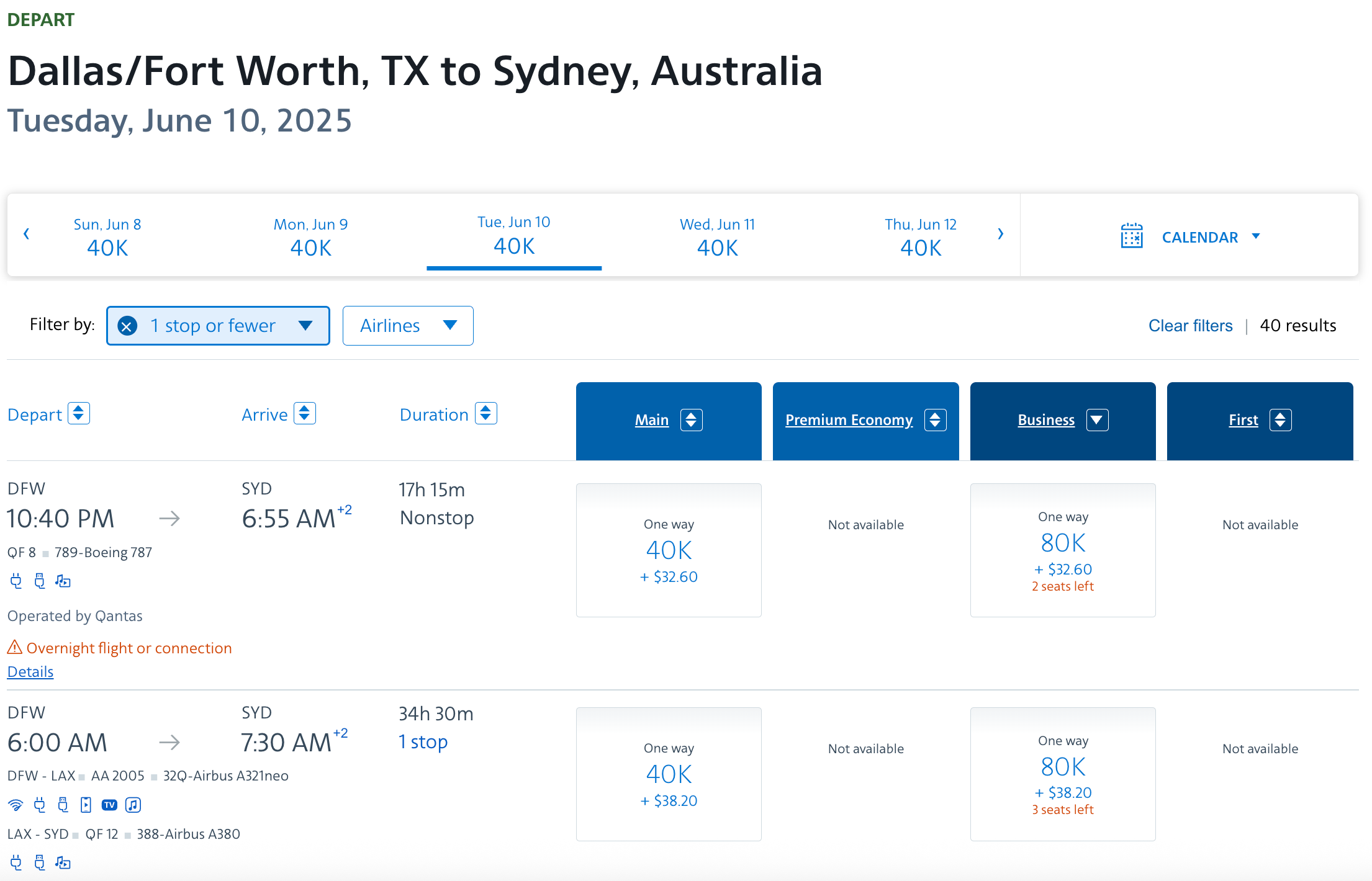 DFW-SYD 80K