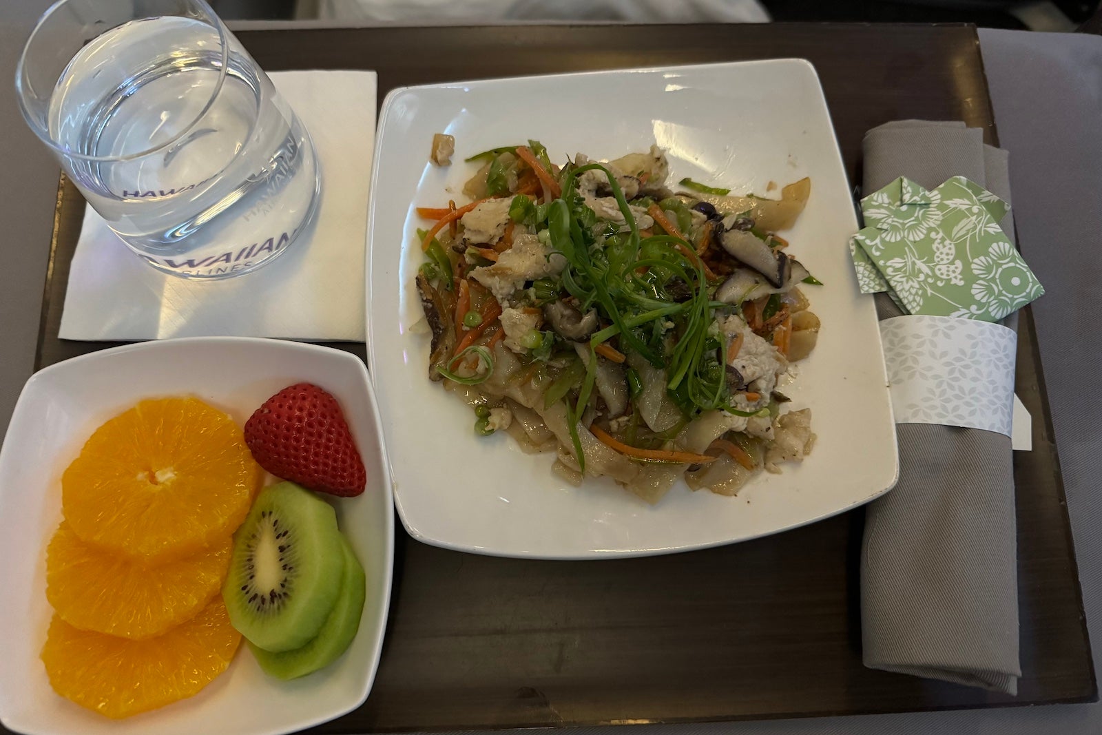 Alaska's SEA-NRT inaugural flight food
