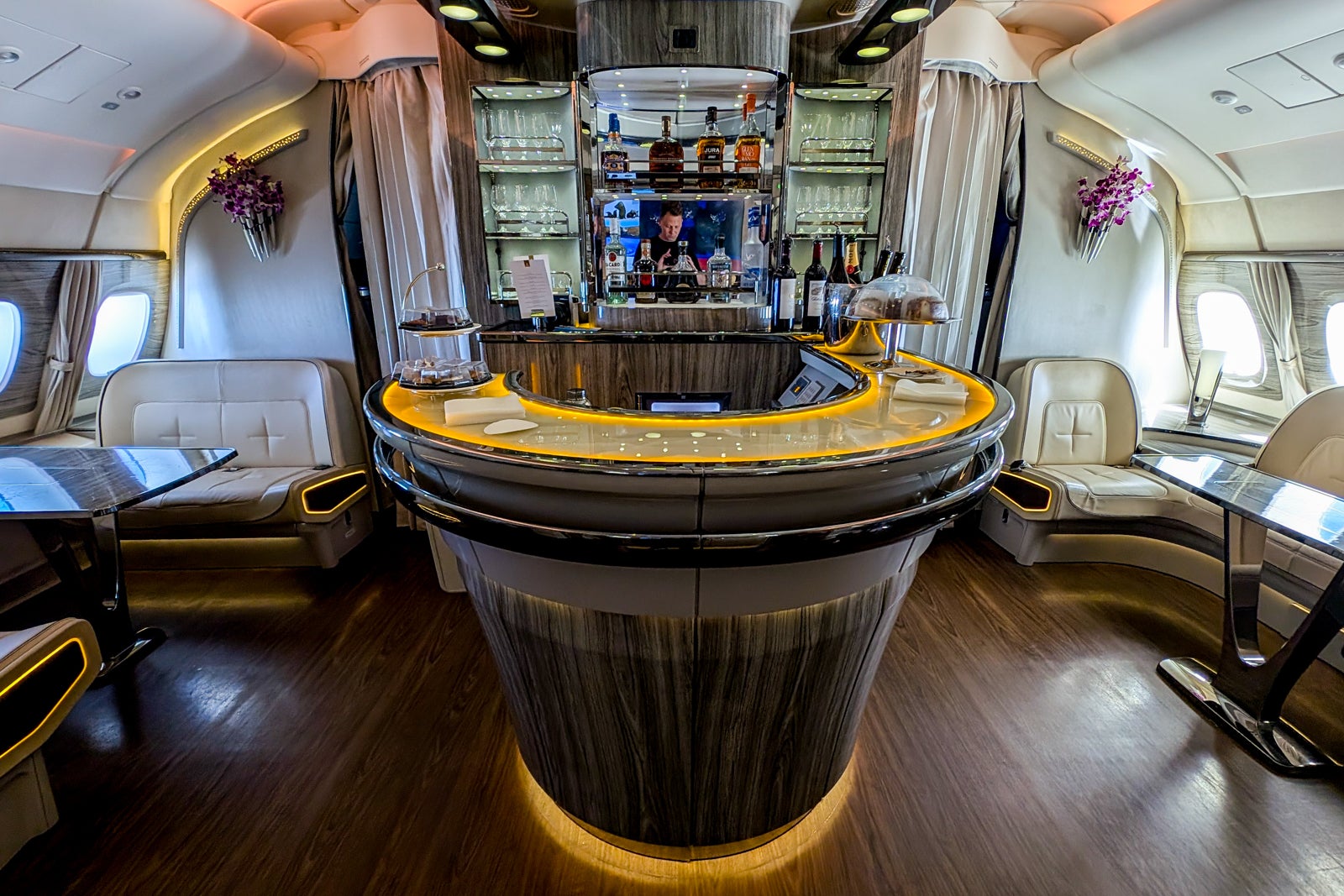 Emirates A380 bar
