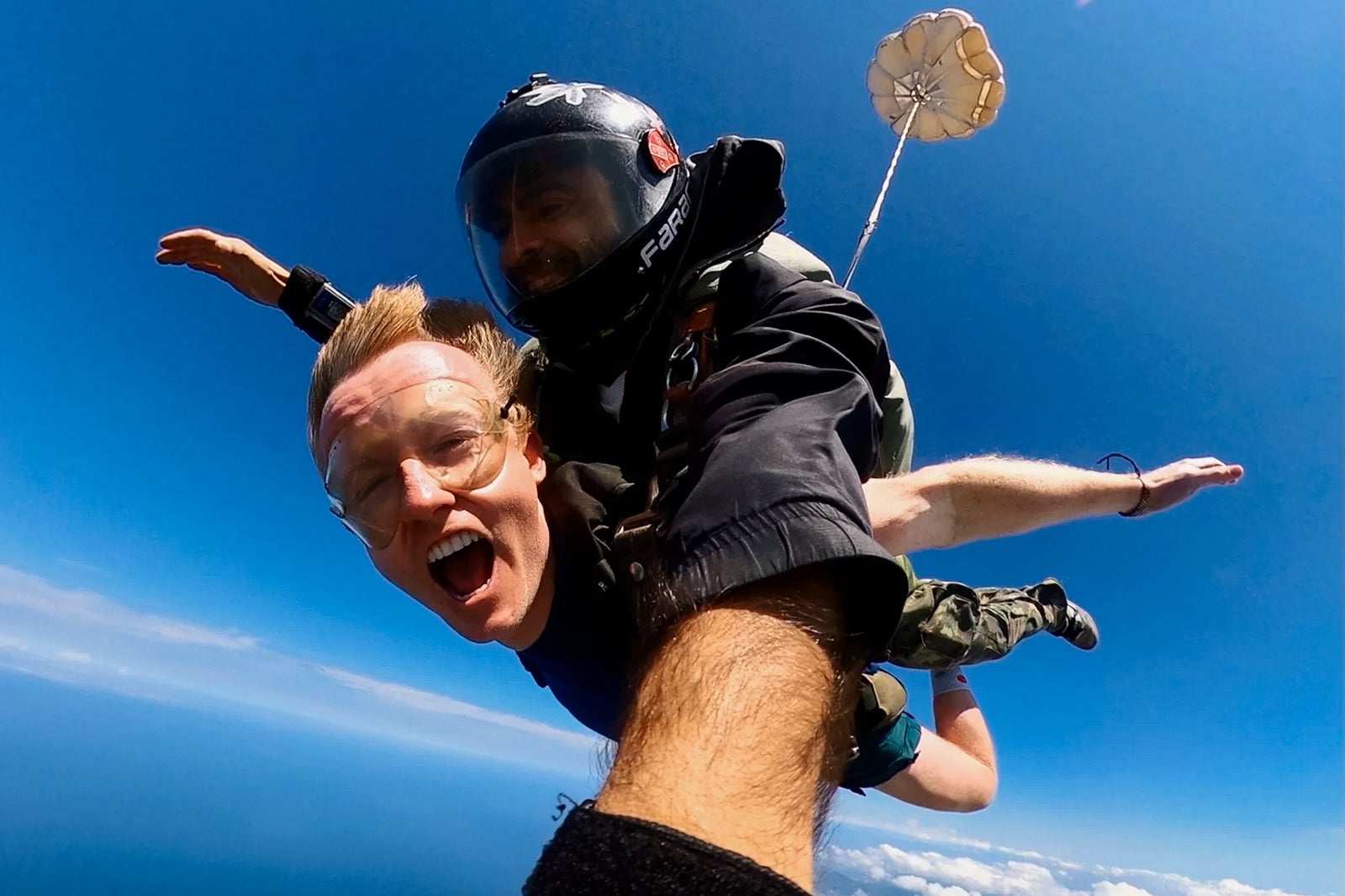 Matt Moffitt skydiving in Rio