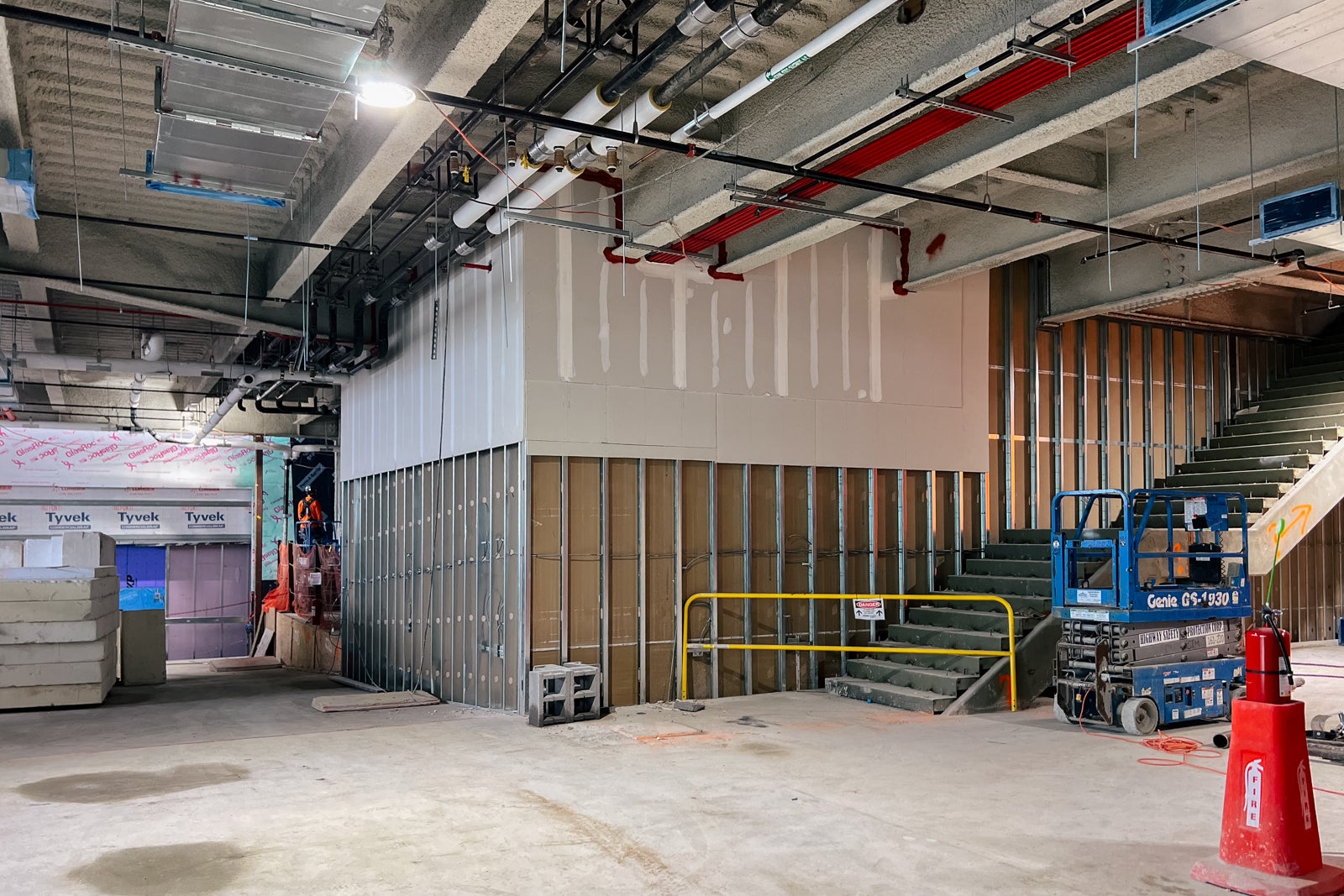 Passageway to Terminal 5 in the under-construction Terminal 6 at JFK.