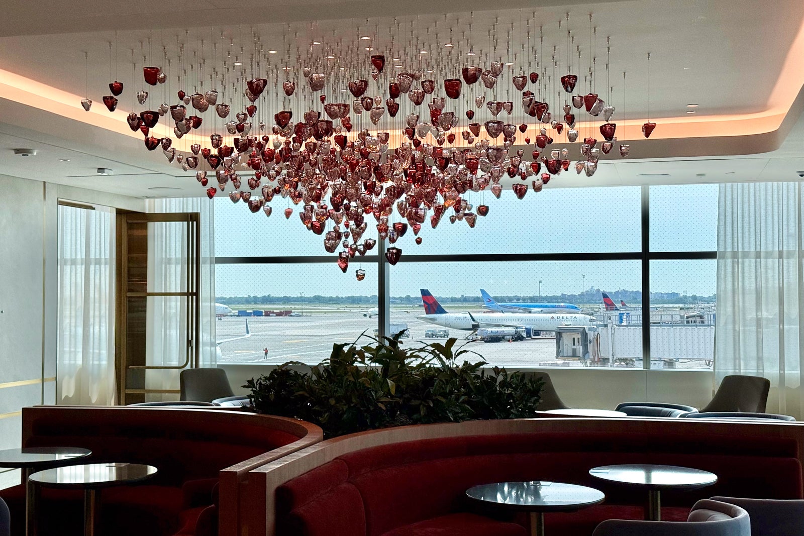 Inside of a capital one lounge in JfK