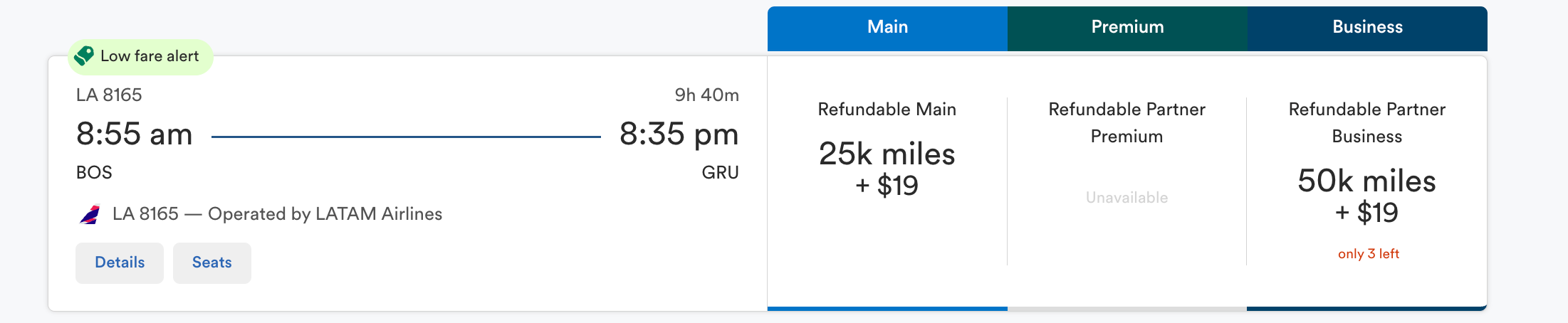 Alaska Mileage Plan screenshot