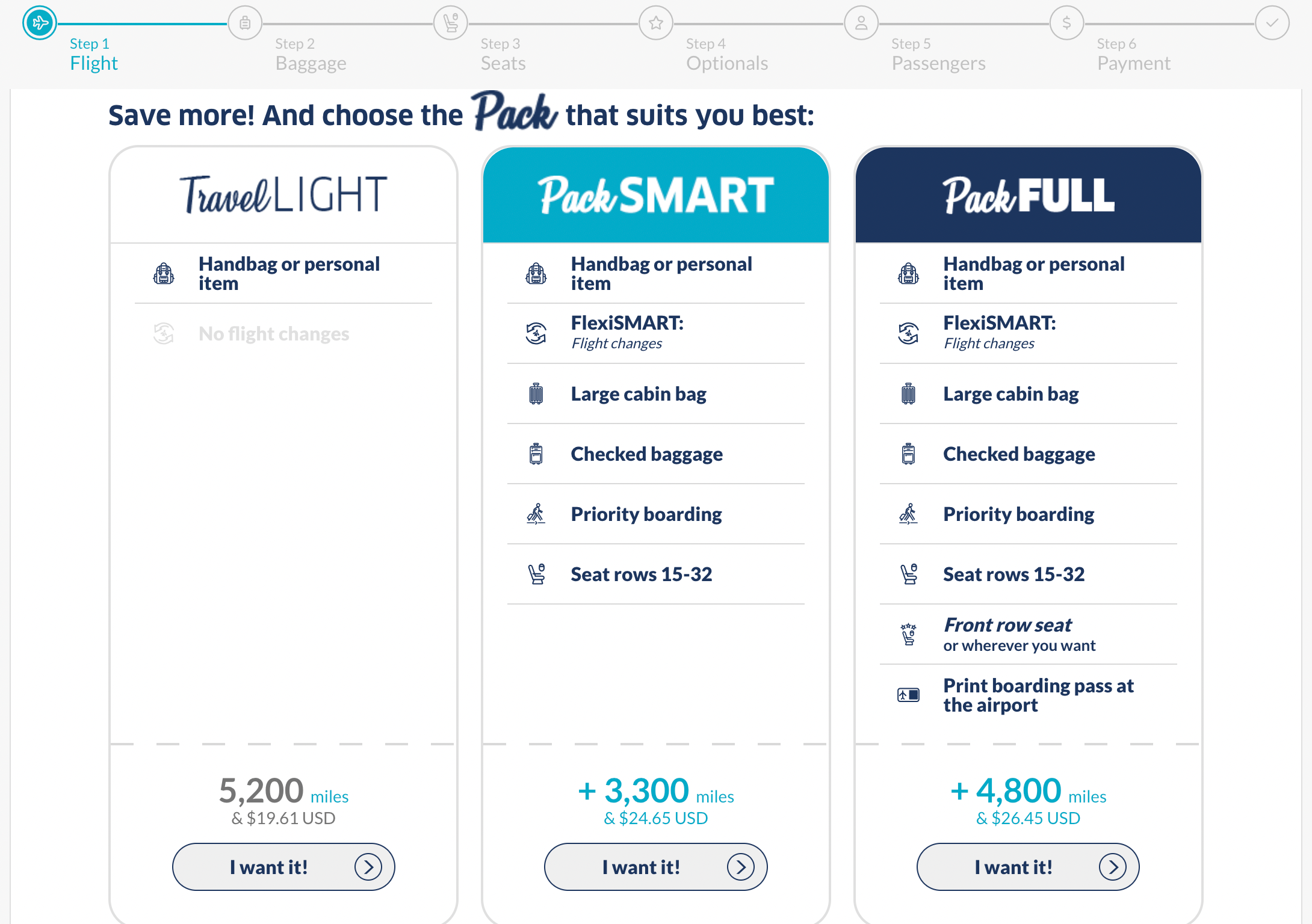 booking page