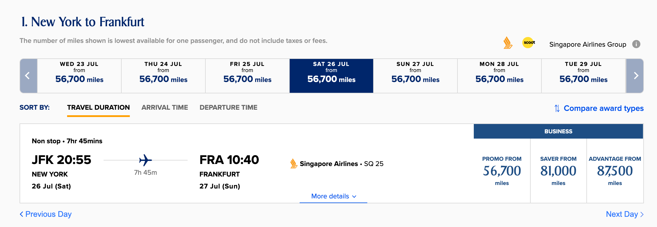 Krisflyer screenshot