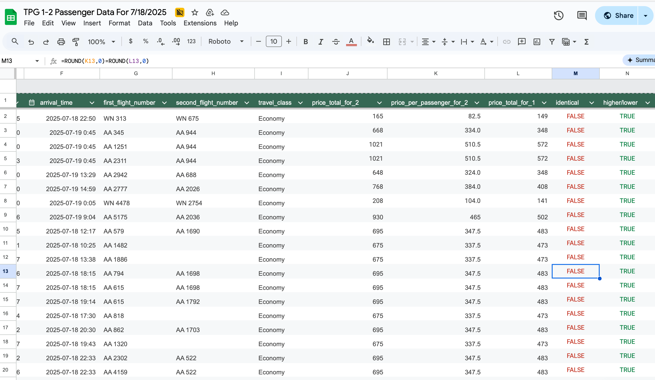 Points Path and TPG searches in Google doc.