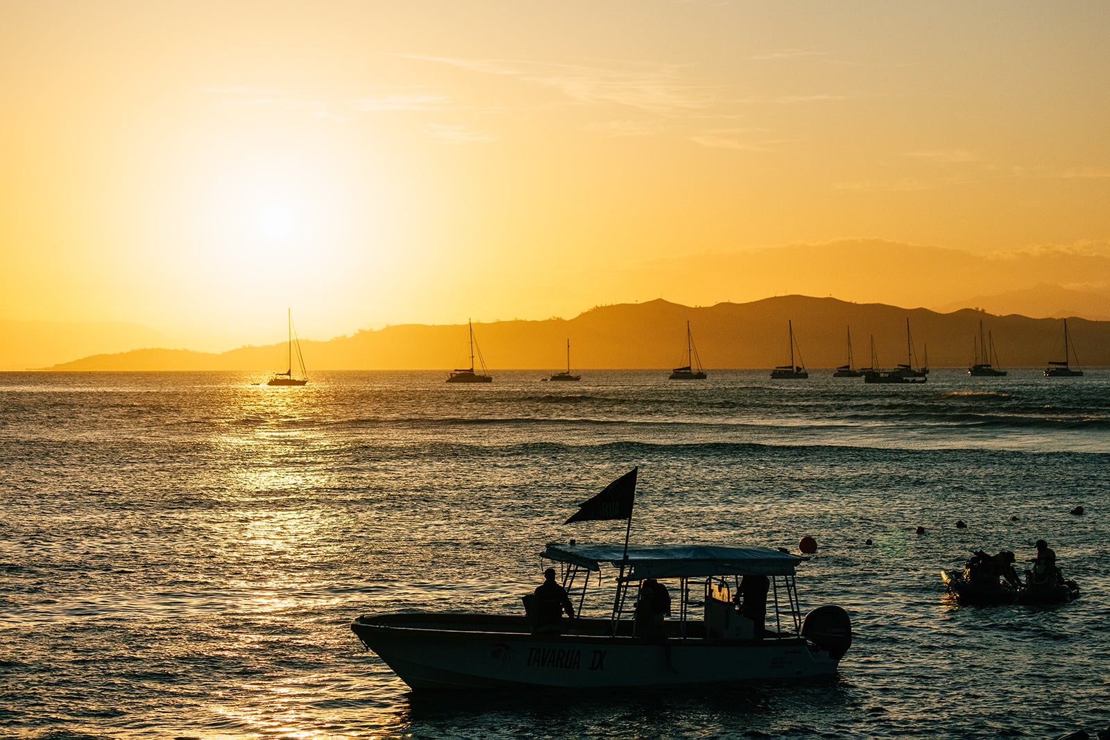 The sunrise prior to the commencement of the Quarterfinals at the Corona Fiji Pro on August 24, 2024 at Cloudbreak, Fiji. (Photo by Matt Dunbar/World Surf League via Getty Images)