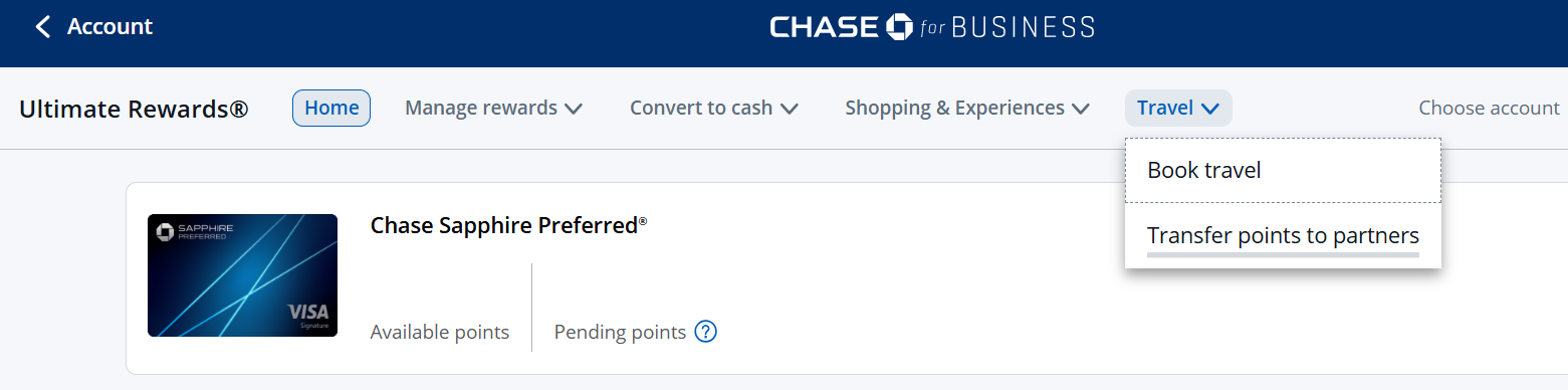 Transfer Chase points to Hyatt