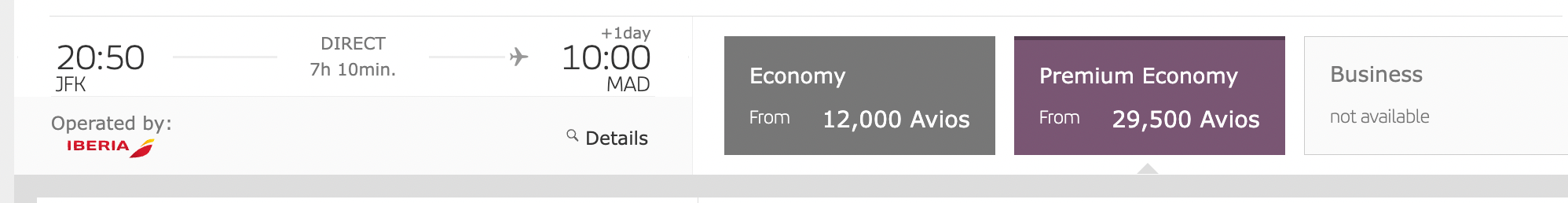 iberia award availability