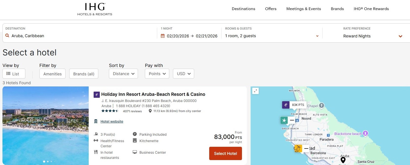 Booking an IHG award stay