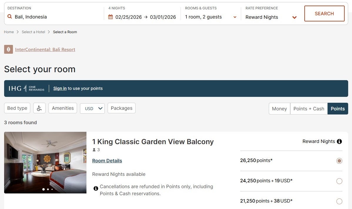 Not getting a fourth night free on a four night IHG award stay